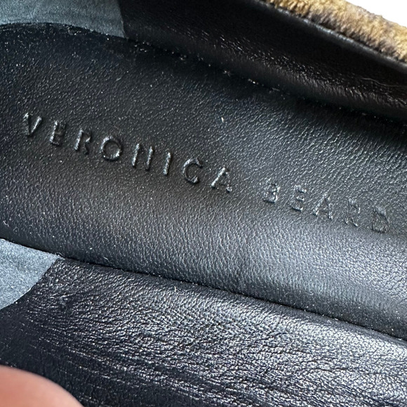 Veronica Beard NWOB Champlain Chain Leopard Suede Loafer Size 5M Gold Vamp - Picture 7 of 9